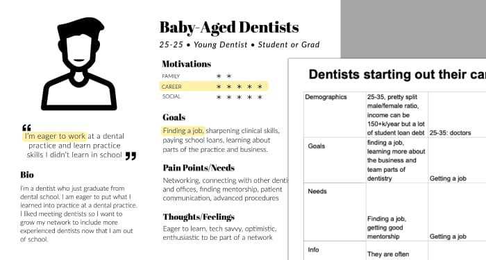 User persona detail